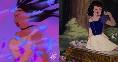 11张迪士尼公主「活在现实」的黑历史照　文青贝儿竟有超崩坏吃相！