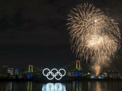 东京举行五环亮灯仪式，纪念奥运会倒计时6个月